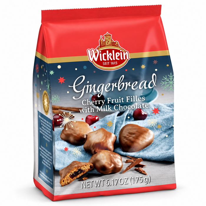 Wicklein Milk Chocolate Covered Gingerbread with Cherry Filling