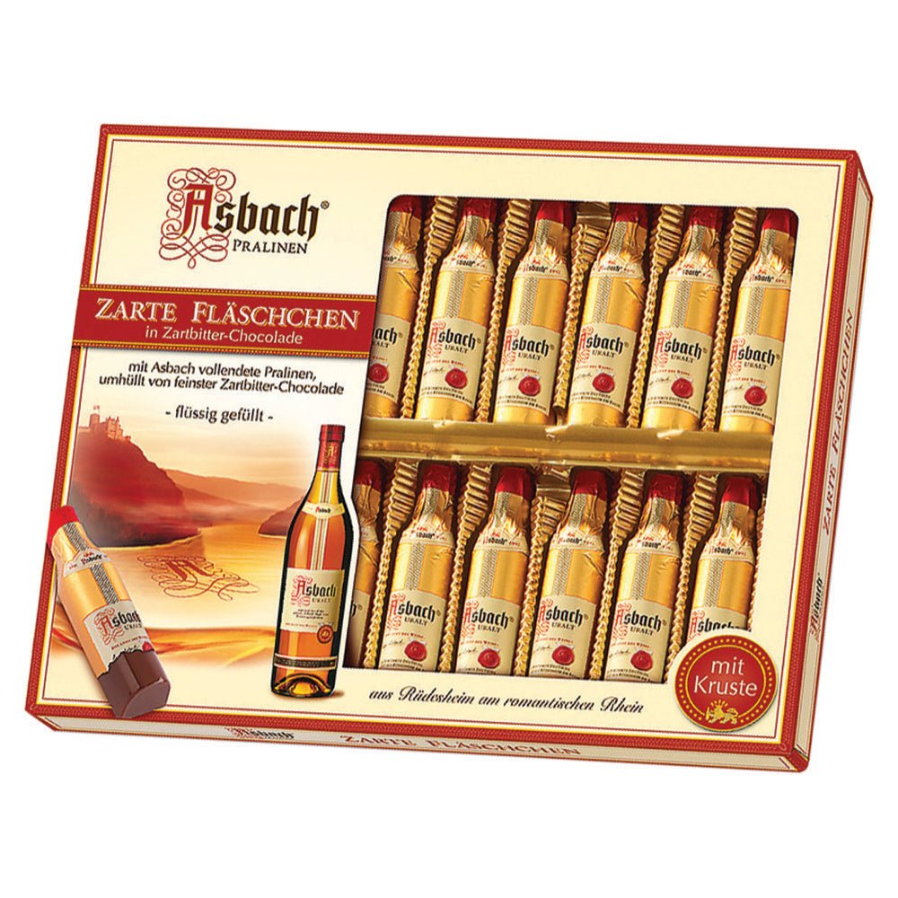 Asbach Brandy Chocolate Bottles in 20 pc. Gift Box – European Deli