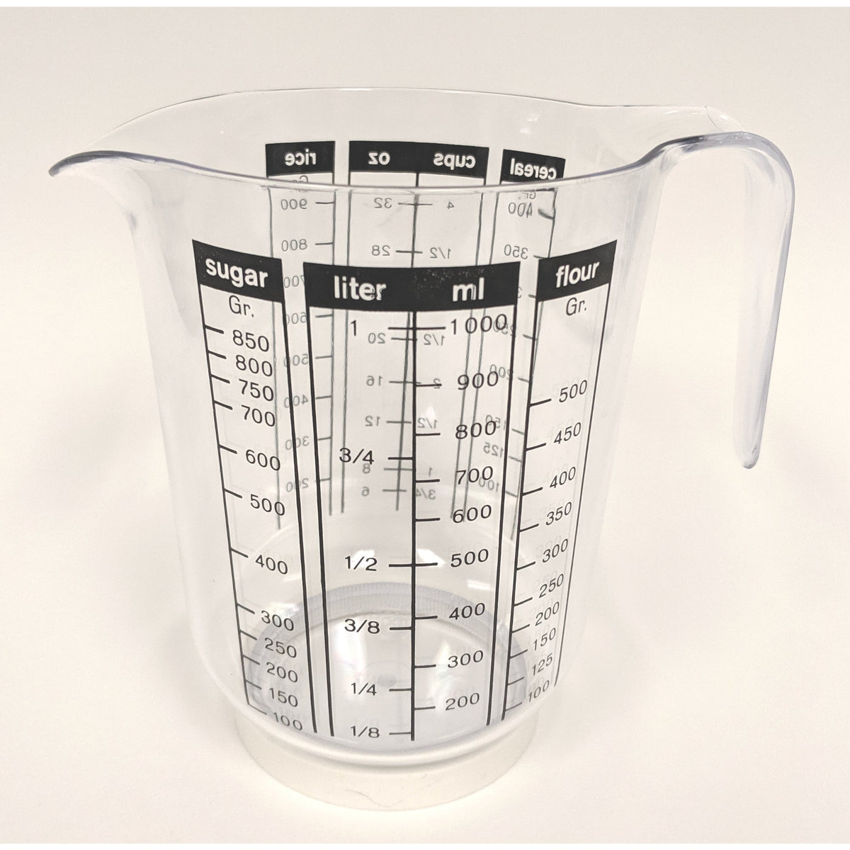 Measuring water jug with liquid measuring lid cup pastry meter