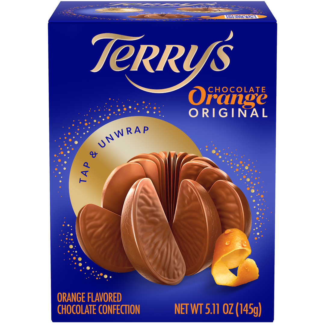 Terry's Original Milk Chocolate Orange, 145 g blue box, front view