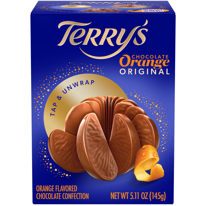 Terry's Original Milk Chocolate Orange, 145 g blue box, front view