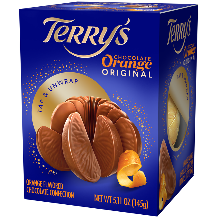 Terry's Original Milk Chocolate Orange, 145 g blue box angled right