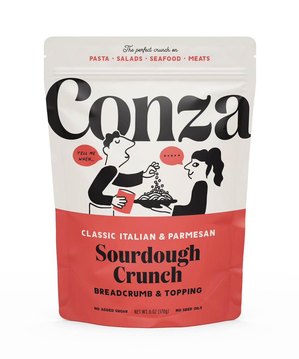 Conza Italian Herb & Parmesan - Sourdough Crunch Breadcrumbs & Crouton Topping