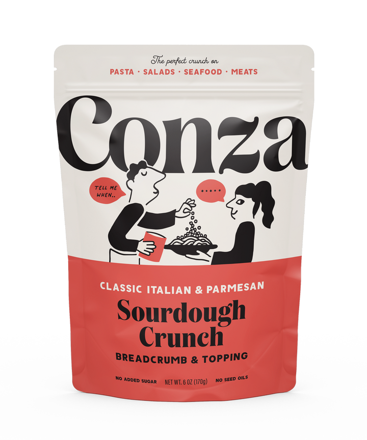 Conza Italian Herb & Parmesan - Sourdough Crunch Breadcrumbs & Crouton Topping