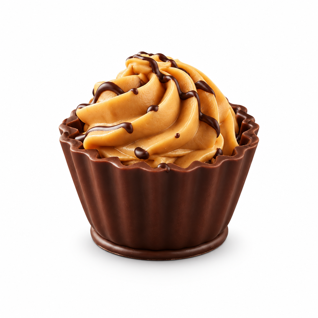 Ickx salted caramel and orange cupcake chocolate with caramel swirl, 19.4 g