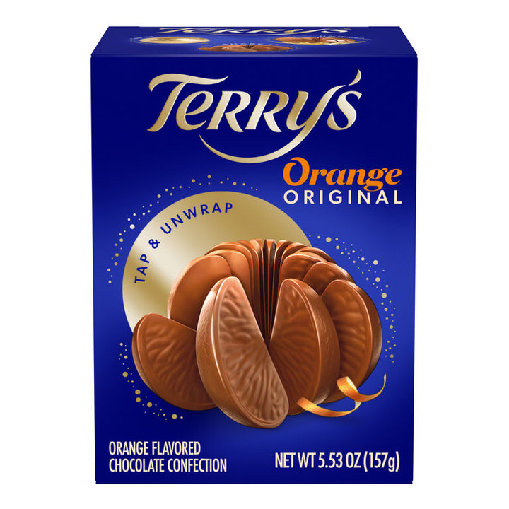 Terry's Original Milk Chocolate Orange, 157 g blue box, front view