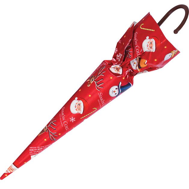 Simon Coll Festive Umbrella Shapes in Milk Chocolate