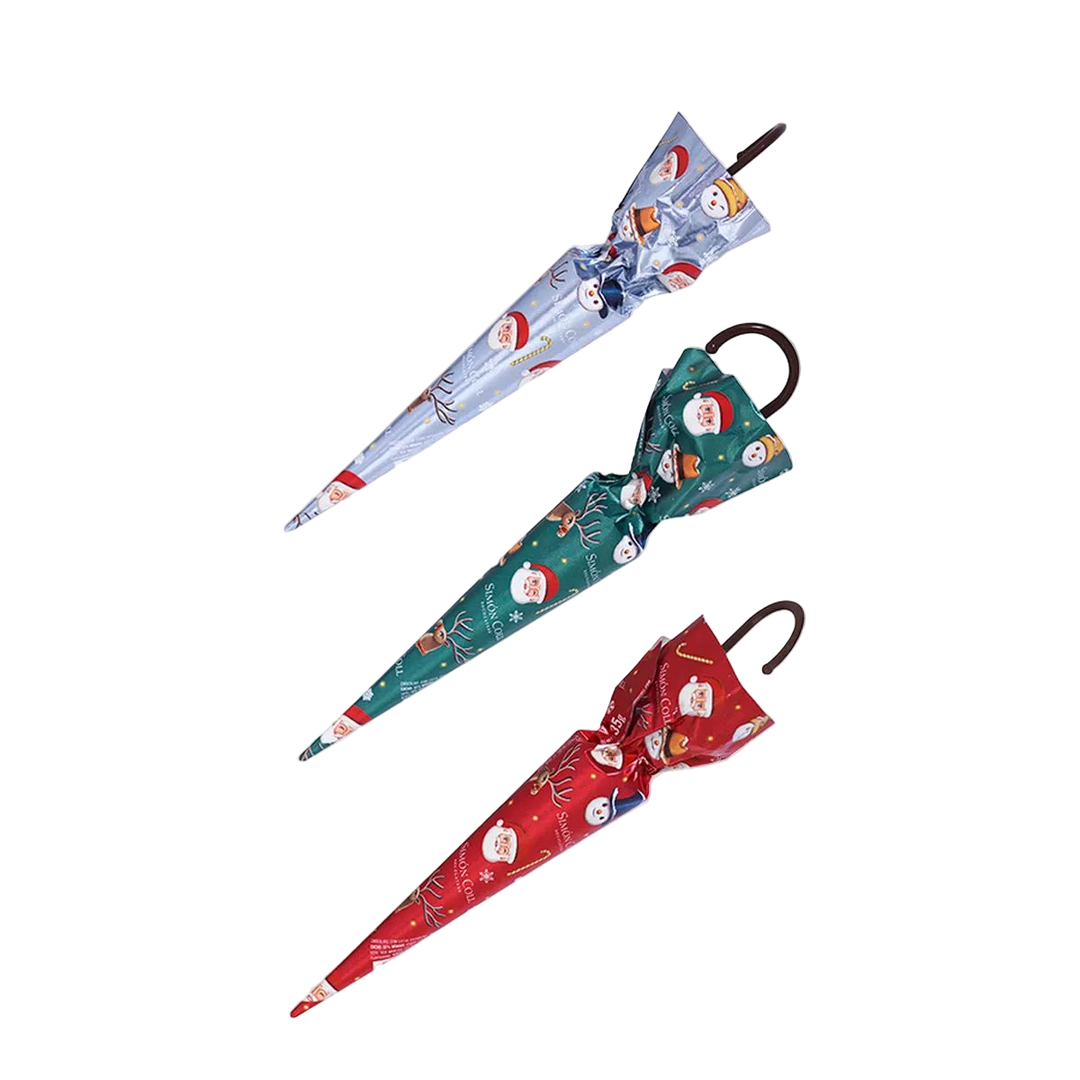 Simon Coll Festive Umbrella Shapes in Milk Chocolate