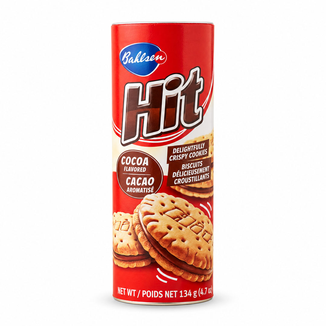 Bahlsen Hit Cocoa Cookies package on white background