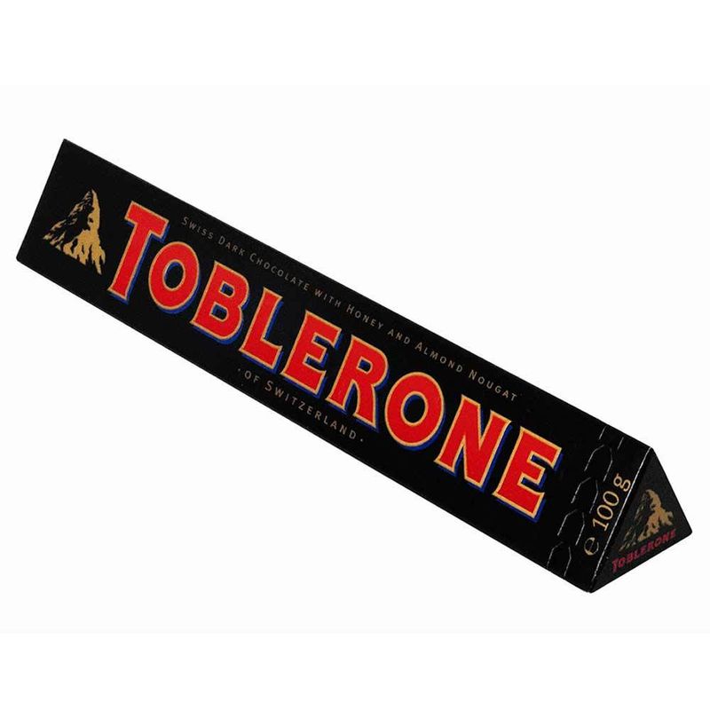 Toblerone dark chocolate bar 100g package