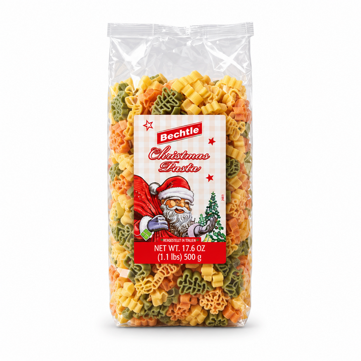 Bechtle Christmas Pasta 500 g bag on a white background