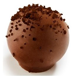 Ickx Stina coffee caramel praline with a chocolate crumb topping