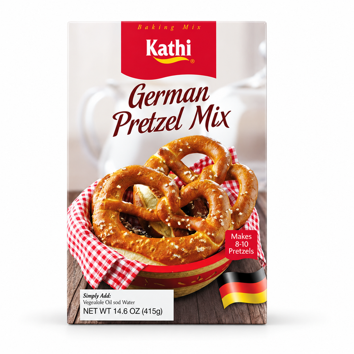 Kathi German Pretzel Mix 415 g box on a white background