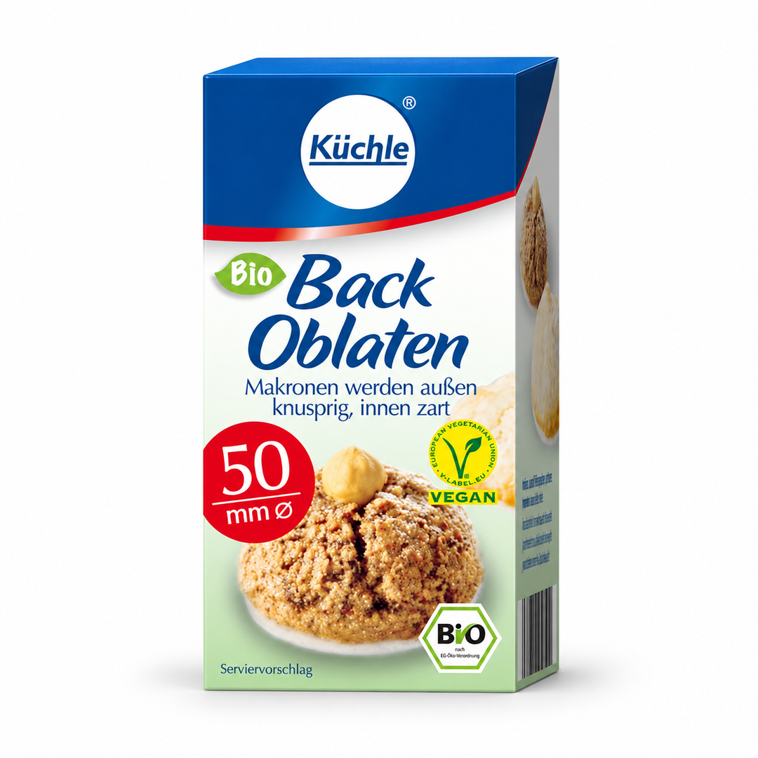 Küchle 50mm Back Oblaten Baking Wafers box on white background