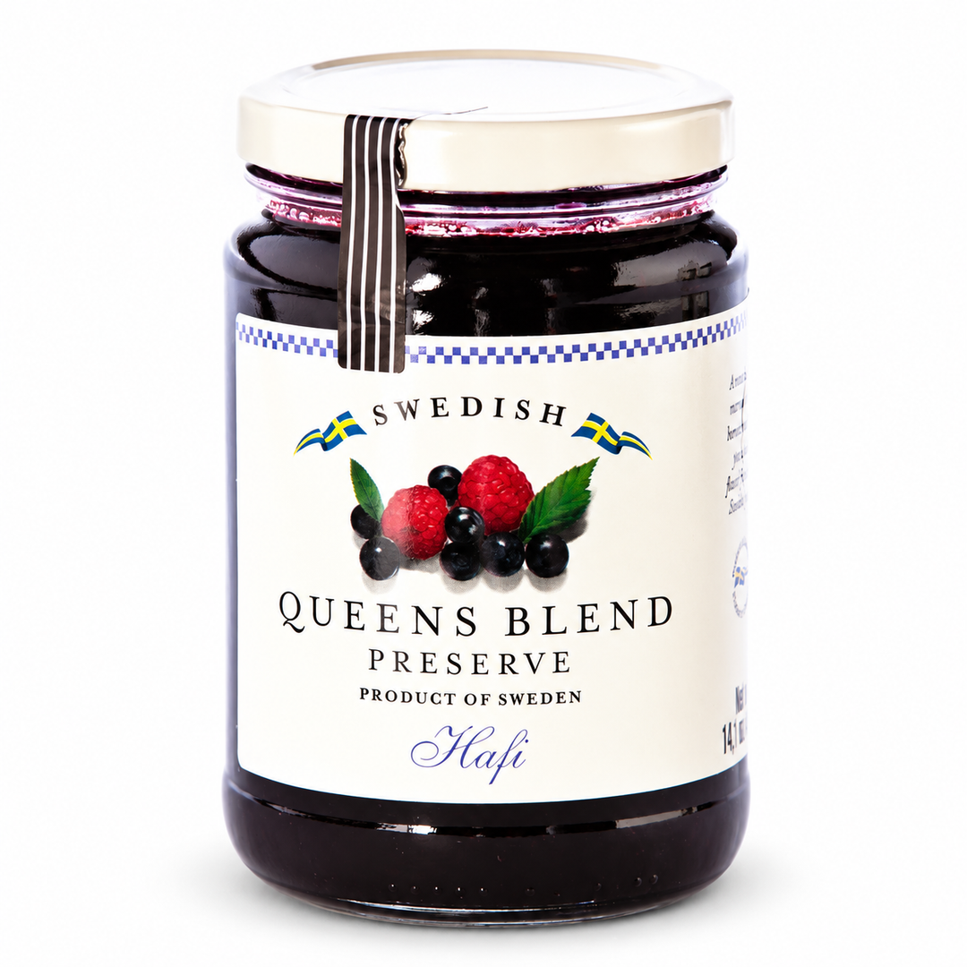 Hafi Queens Blend Preserves jar on a white background