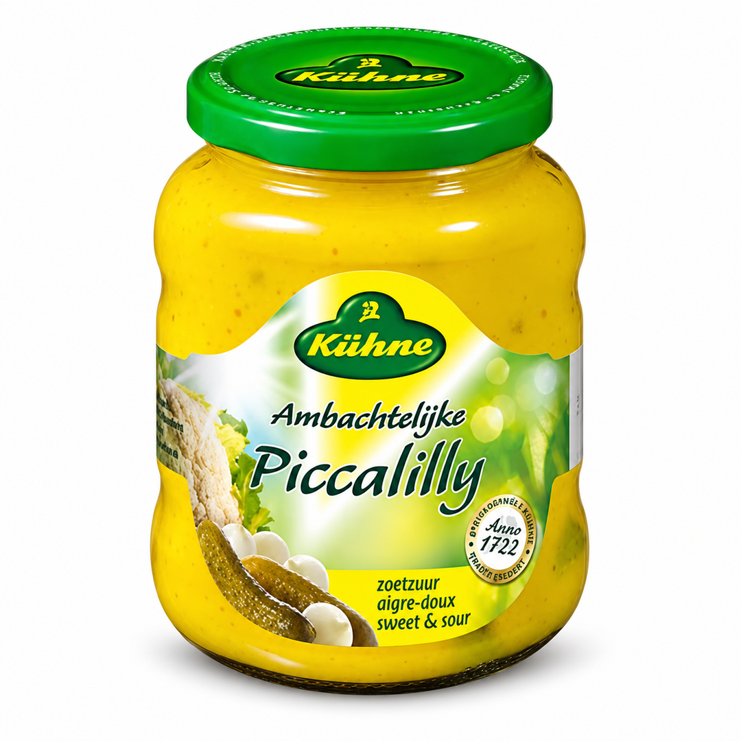 Kühne Piccalilly jar on a white background