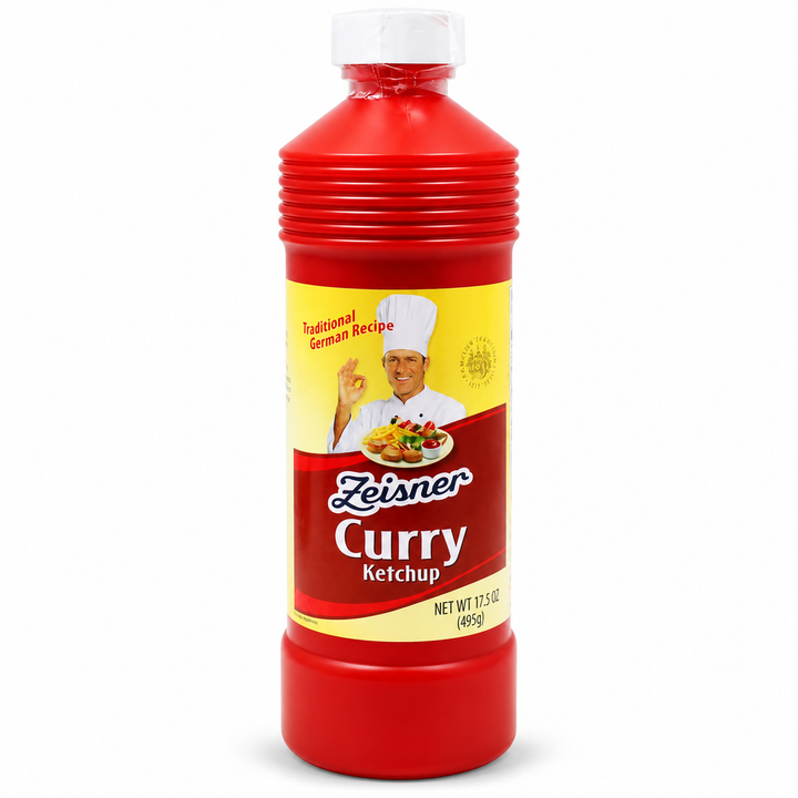 Zeisner Curry Ketchup bottle on a white background