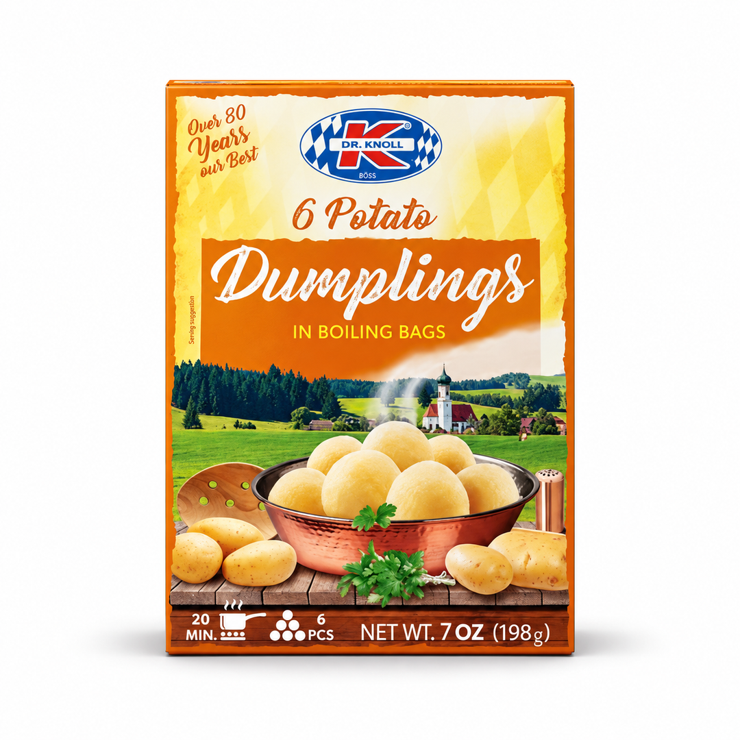 Dr. Knoll Potato Dumpling H&H in Bags 6'S — product packaging centered on a white background