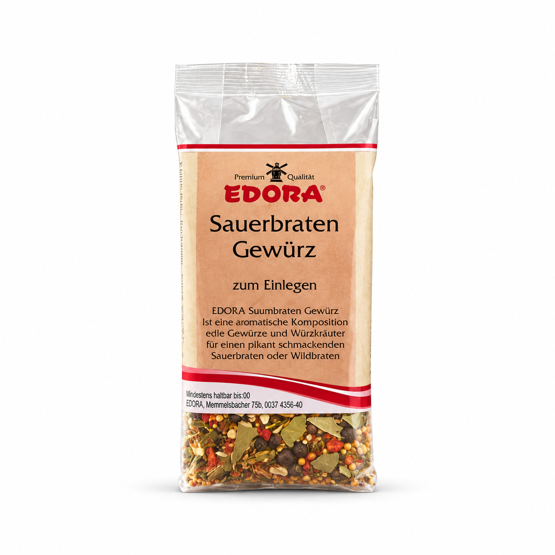 Edora Sauerbraten Seasoning — product packaging centered on a white background