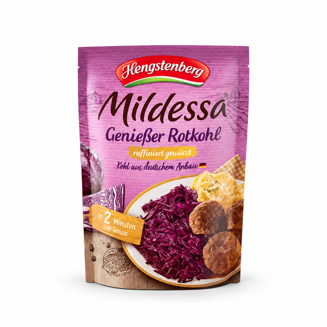 Hengstenberg Mildessa Red Cabbage in Pouch on a white background