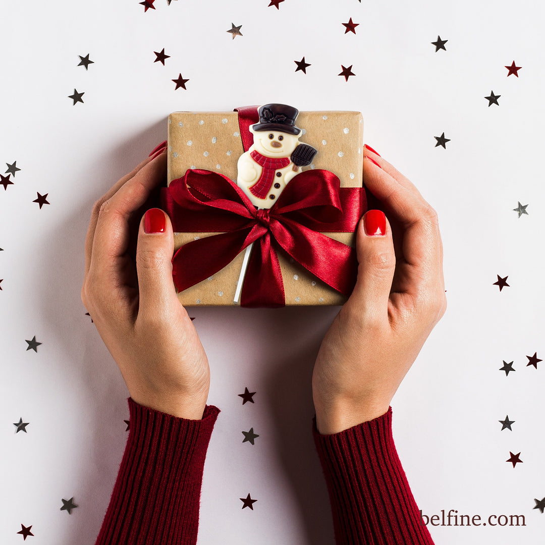 Frosty the Snowman with White Chocolate Lollipop