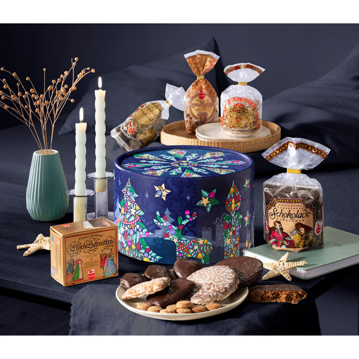 Lebkuchen Schmidt Round Gift Box with Holiday Motif