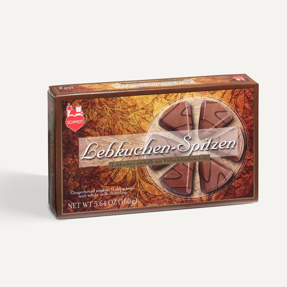 Lebkuchen Schmidt Spitzen chocolate-covered gingerbread triangles, 160 g box