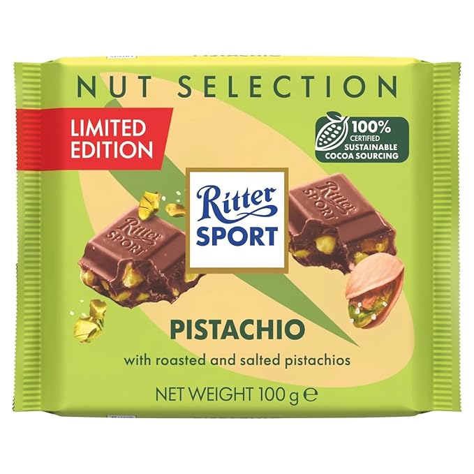 Ritter Sport Milk Chocolate with Pistachio