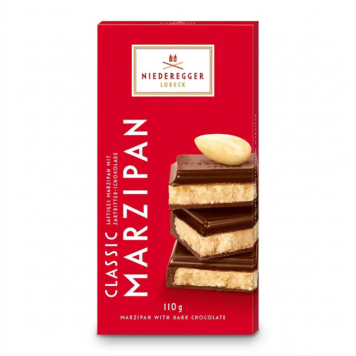 Niederegger Classic Dark Chocolate Bar filled with Marzipan