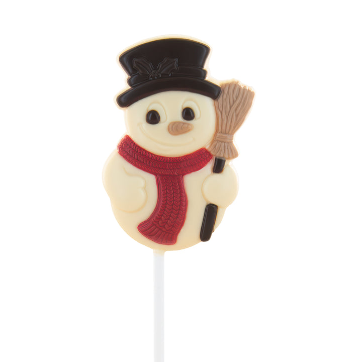 Frosty the Snowman with White Chocolate Lollipop