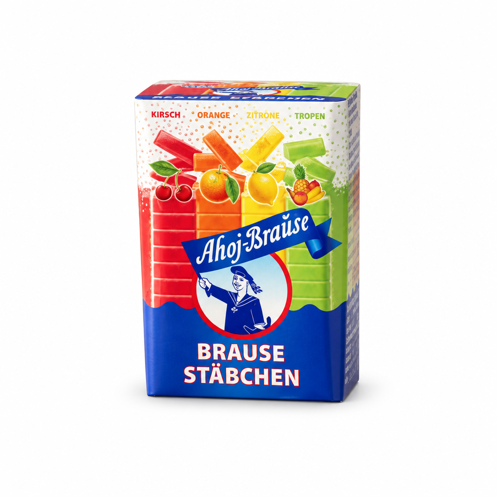 Ahoj-Brause Stäbchen Fizzy Sticks 125 g box, front view