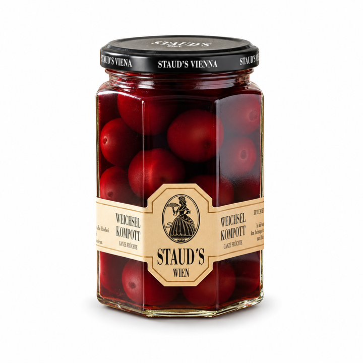 Staud's Sour Cherry Compote on a white background