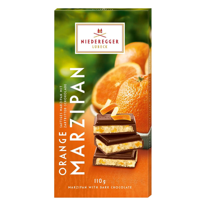 Niederegger Dark Chocolate Bar Filled with Orange Marzipan