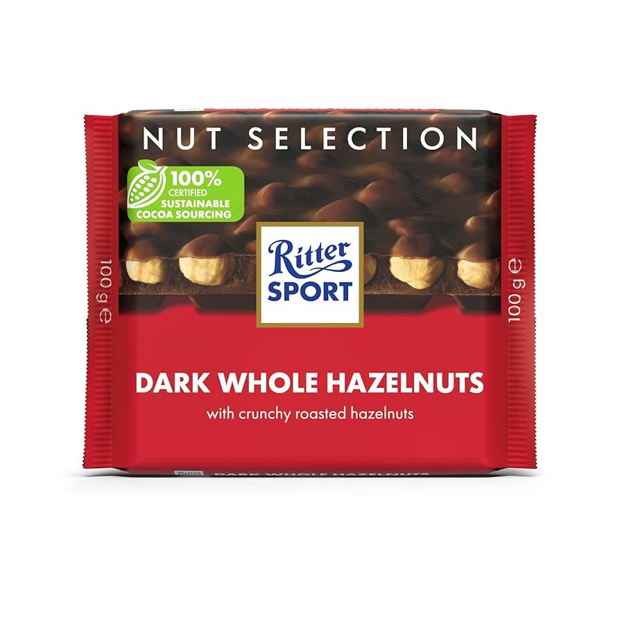 Ritter Sport Dark Chocolate with Hazelnuts
