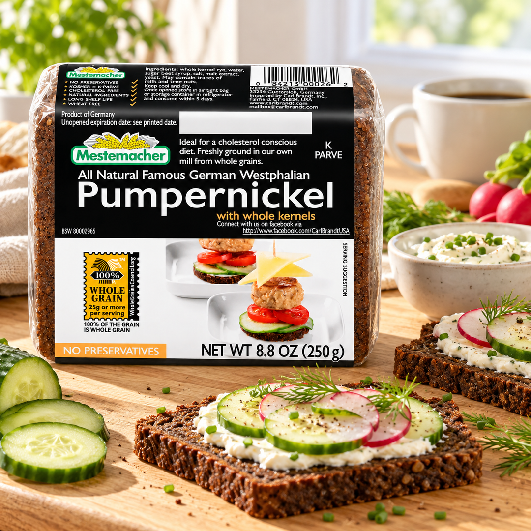 Mestemacher Westphalian Pumpernickel lifestyle serving suggestion