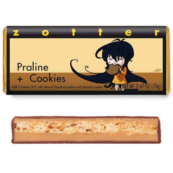 Zotter Praline + Cookies (Hand-scooped Chocolate)