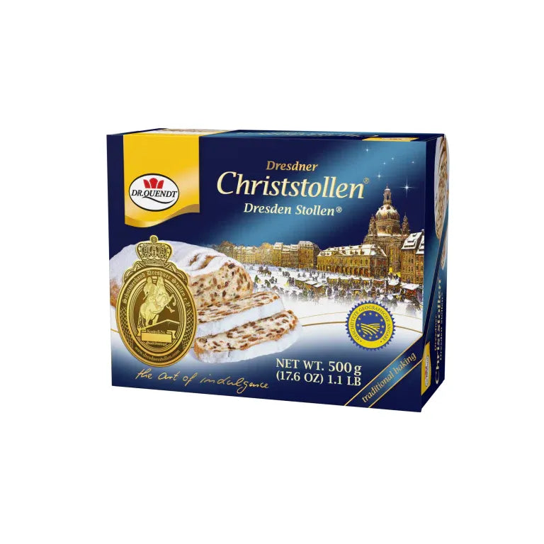 Dr. Quendt Dresdner Christstollen 500 g gift box with sliced stollen