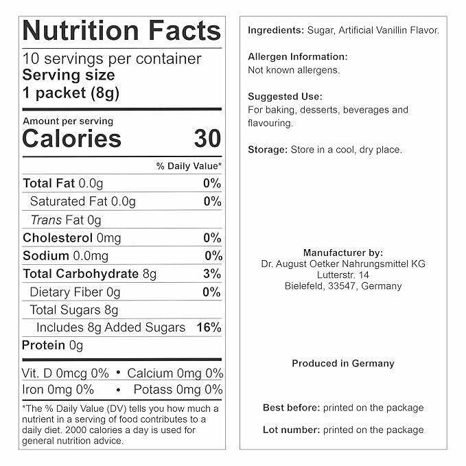 Dr. Oetker Vanillin Zucker 10 Pack