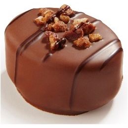 Ickx Cernotti walnut and pecan praline with chopped nut topping
