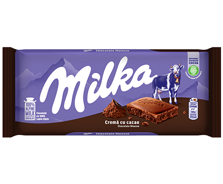 Milka Cocoa Creme chocolate bar 100g package