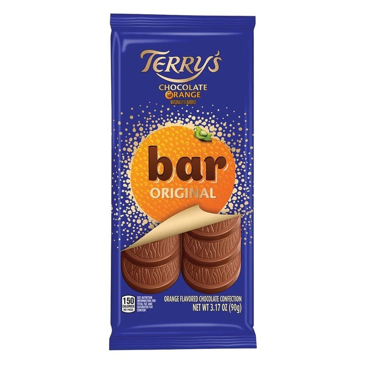 Terry's Milk Chocolate Orange Bar, 90 g package, front view