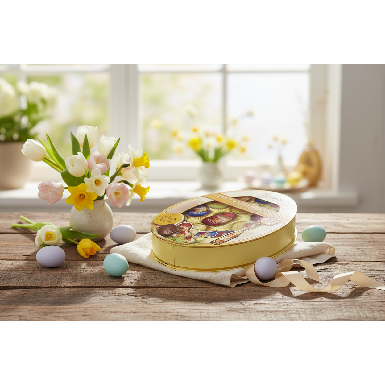 Asbach Chocolate Eggs Assortment in Oval Gift Box