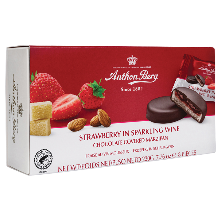 Anthon Berg Chocolate with Marzipan & Strawberry in Sparking Wine Filling