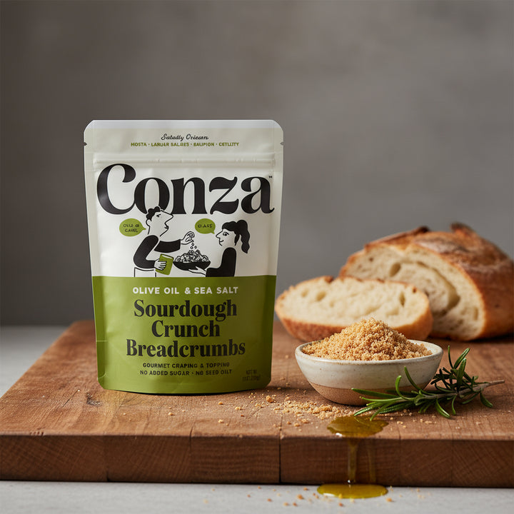 Conza Olive Oil & Sea Salt - Sourdough Crunch Breadcrumbs & Crouton Topping