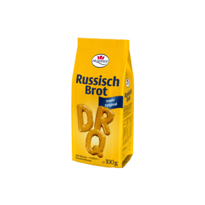 Dr. Quendt Russisch Brot caramel alphabet cookies, 100 g bag
