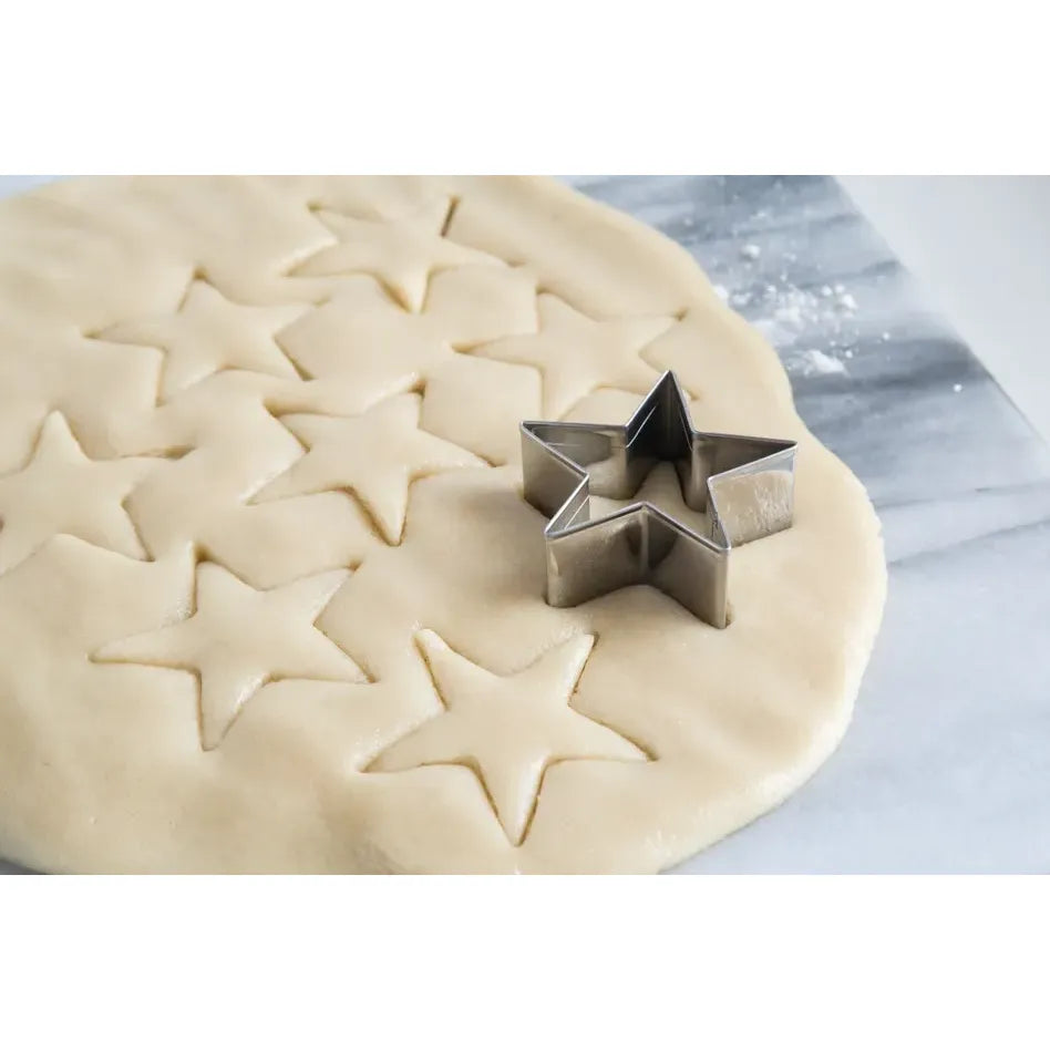 Fox Run 2-inch star cookie cutter cutting rolled dough