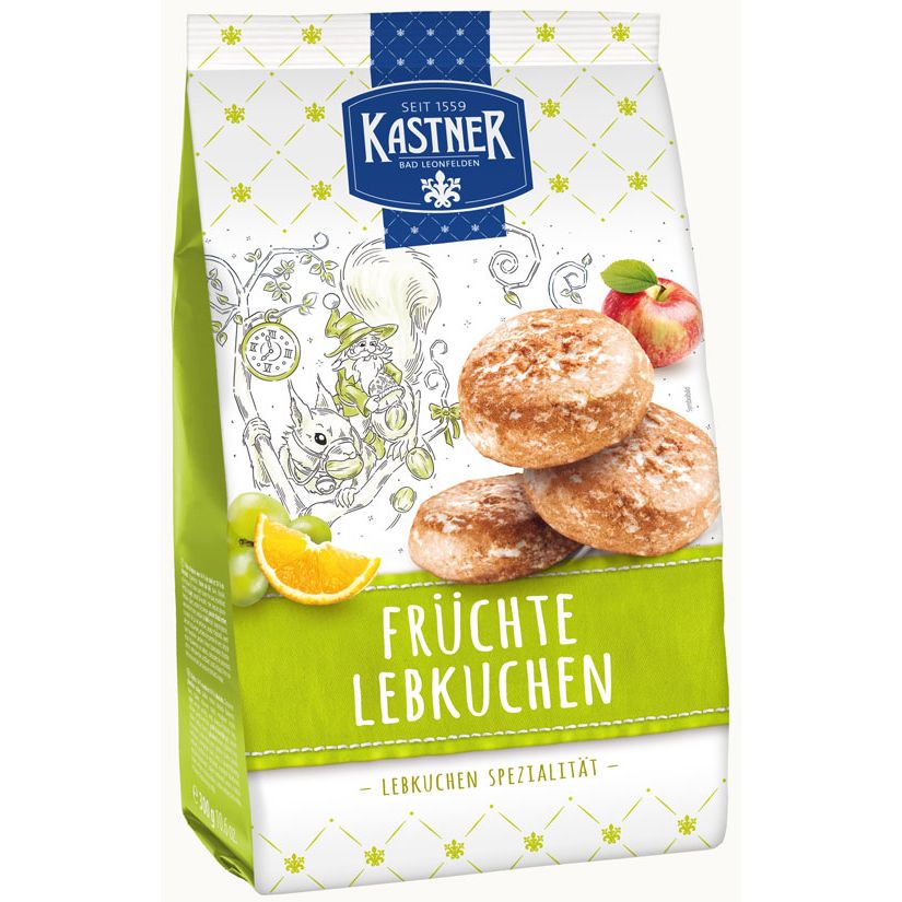Kastner Fruit Gingerbread, 300 g green and white package