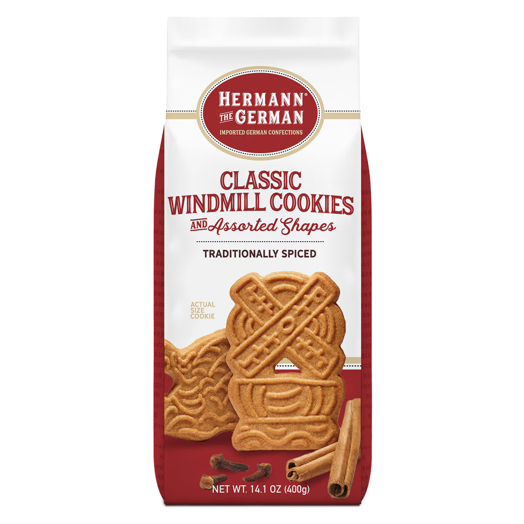 Hermann the German Classic Windmill Cookies package on a white background