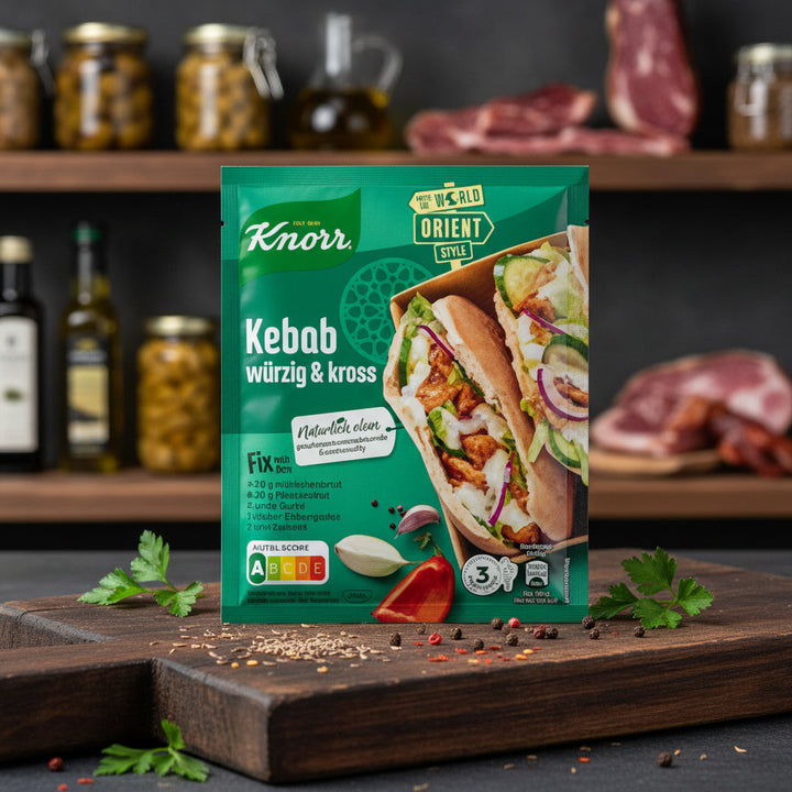 Knorr Fix Kebab Orient-style seasoning mix, 39 g packet with kebab wrap
