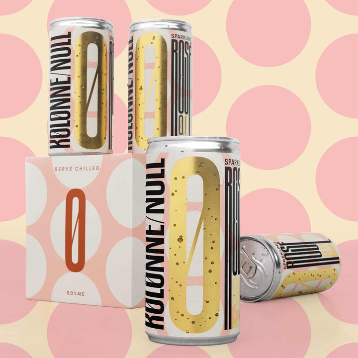 Kolonne Null Rose Sparkling Cans, 4 PACK - (non-alcoholic sparkling wine)